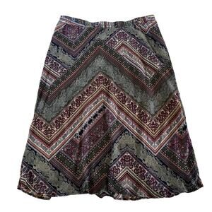 Y2K Boho Mesh Overlay Paisley Maxi Skirt Plus Size 3X Stretch
